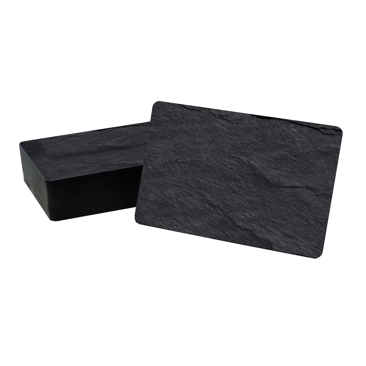 Blanko-Plastikkarten Schieferoptik, matt/glänzend, 0.76mm
