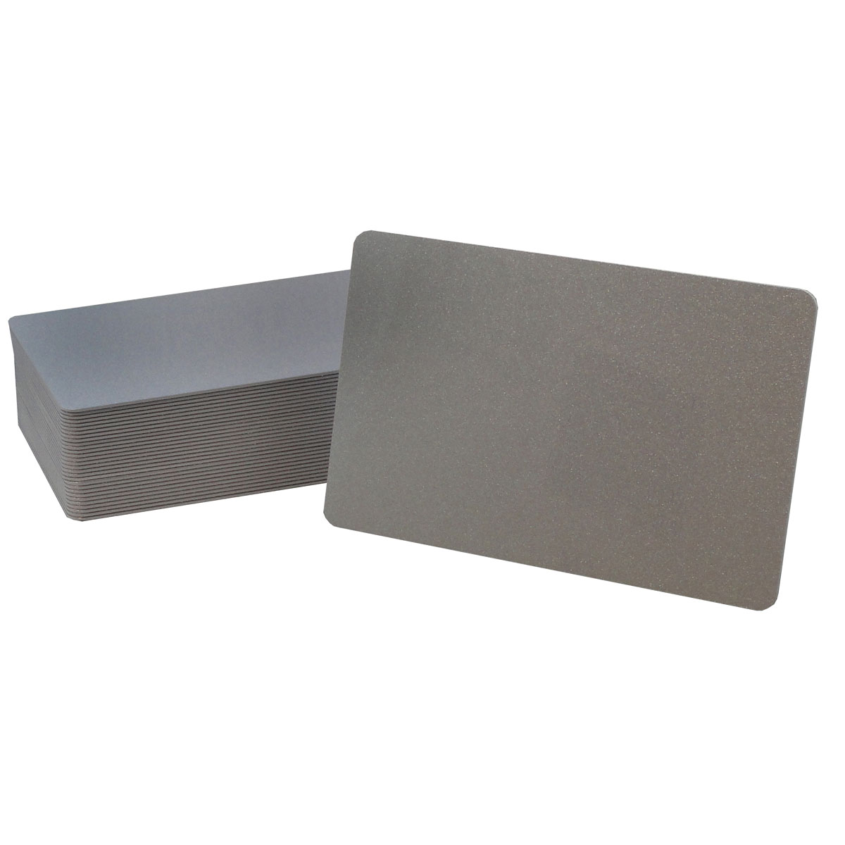 Blanko-Plastikkarten silber, 0.76mm