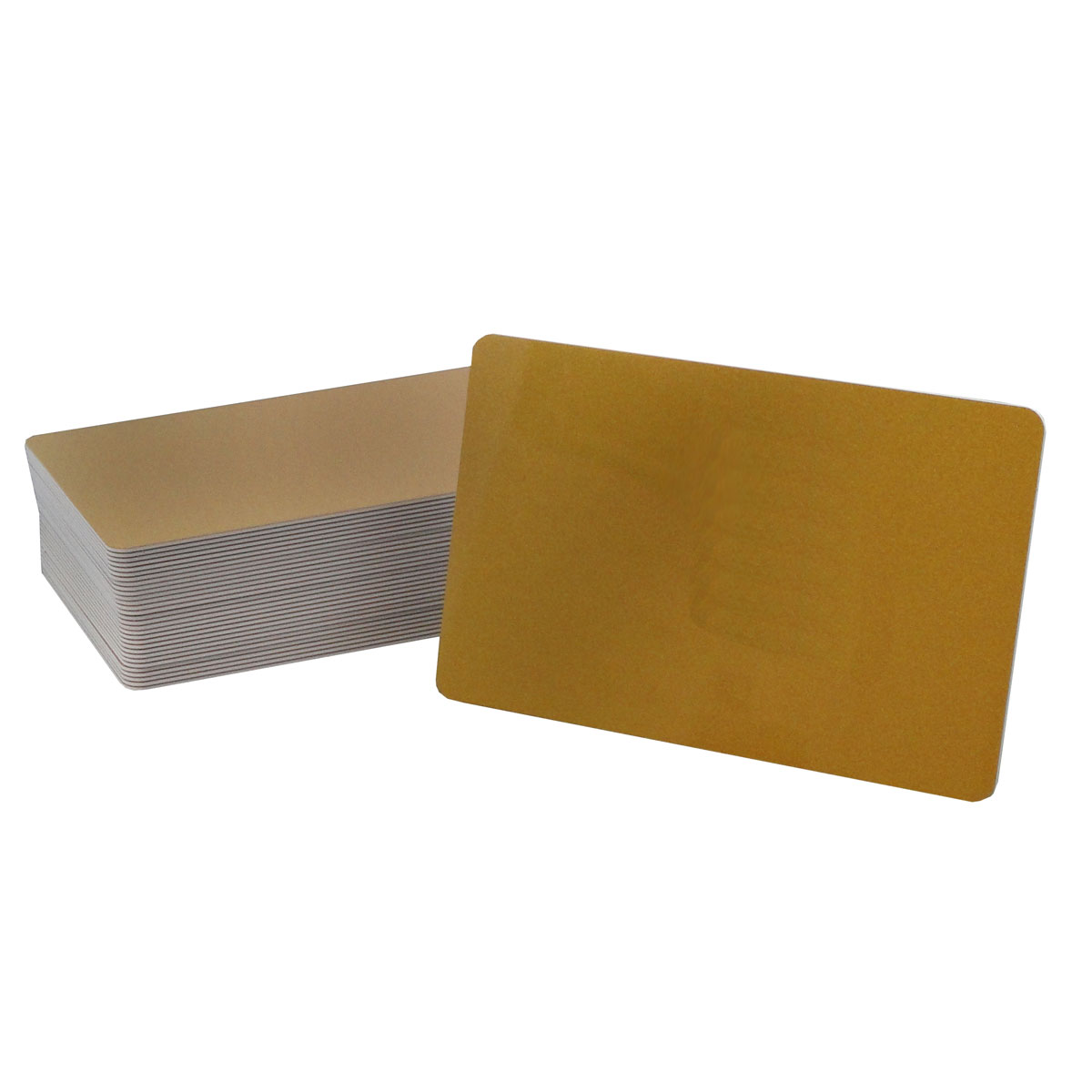 Blanko Plastikkarten - gold, unbedruckt
